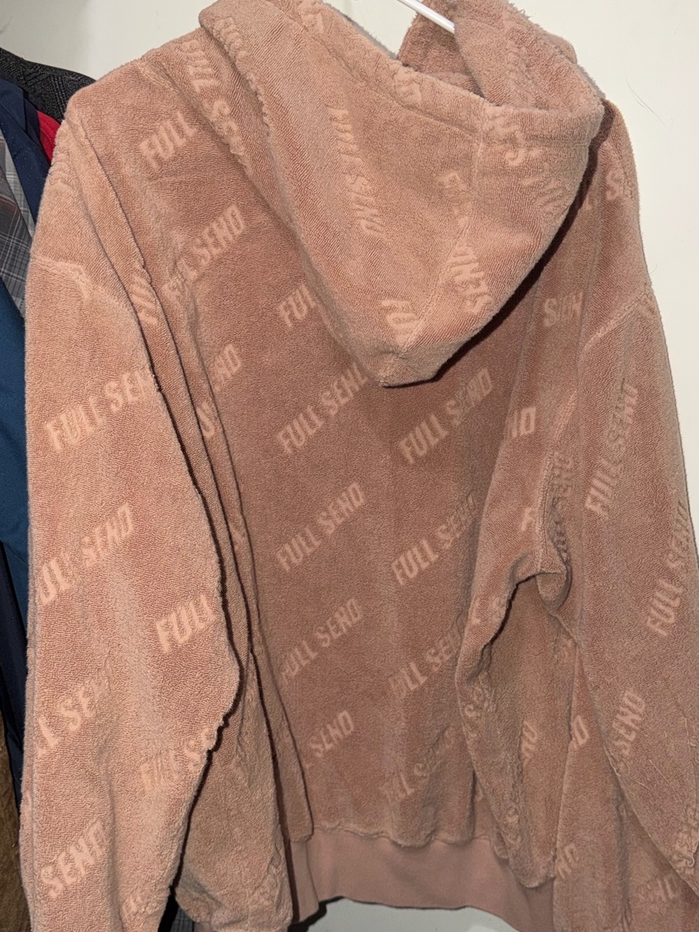 Full Send Step & Repeat Mono Jacquard Hoodie Brown Tan XL Nelk Boys LTD Edition